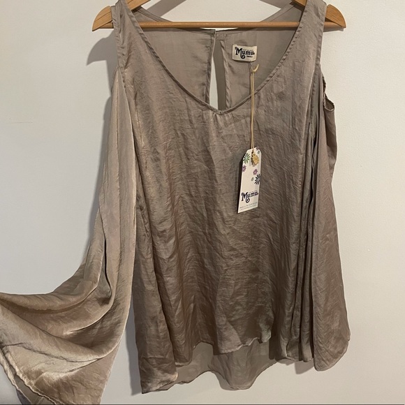 NWT Show Me Your MuMu Silver Shoulder Boo Tunic S - Picture 2 of 9